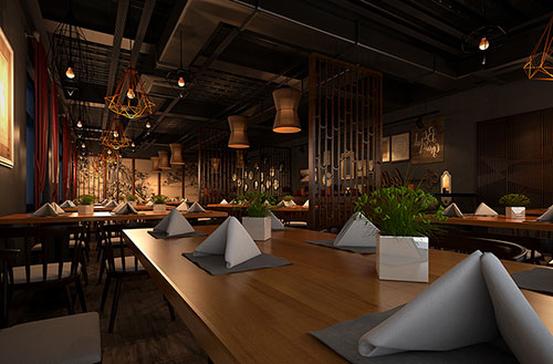 乌兰察布简约大气中式风格餐厅设计装修效果图