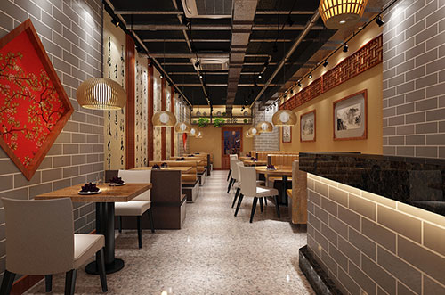 乌兰察布传统中式餐厅餐馆装修设计效果图